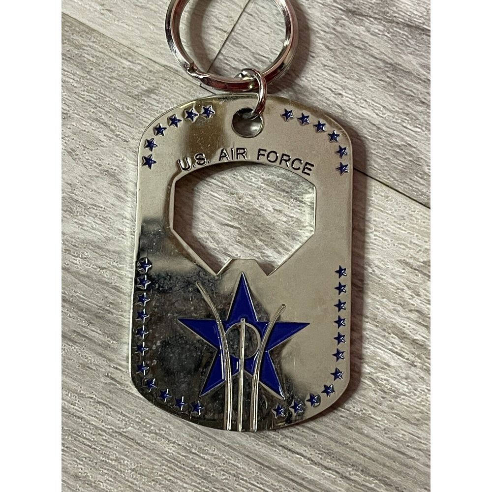 MILITARY AIR FORCE METAL KEY CHAIN KEY RING BOTTLE OPENER U.S AIR FORCE -06